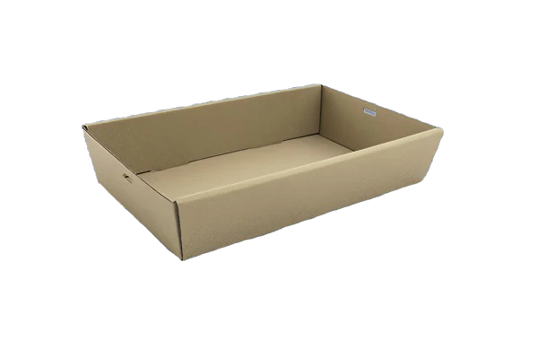 medium rectangle catering Kraft brown tray