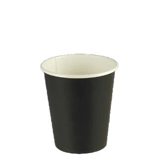 Black 6oz Single Wall Coffee Cups