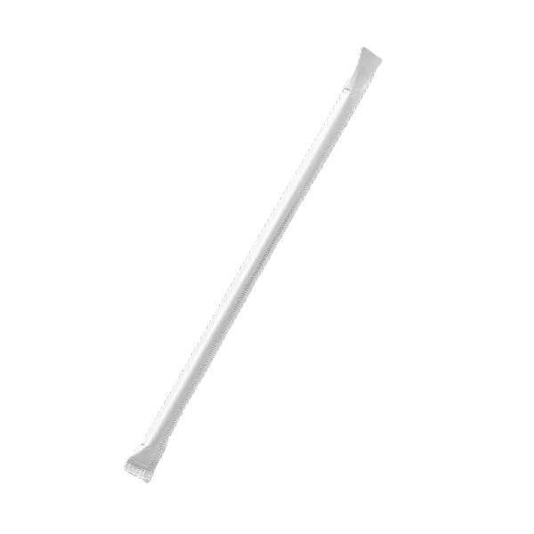 Paper Straw Flexi Individually Wrapped white