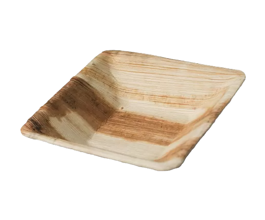 palm leaf square bowl 7 inches