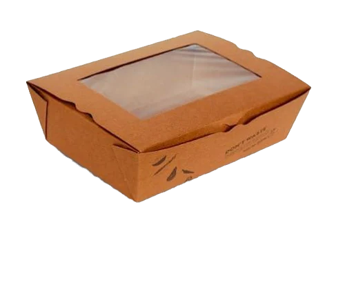 PLA Coated Window Lunch Boxes - Large (200pcs/ctn)