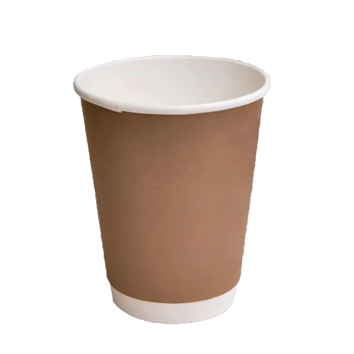 Brown 12oz Double wall Coffee Cups
