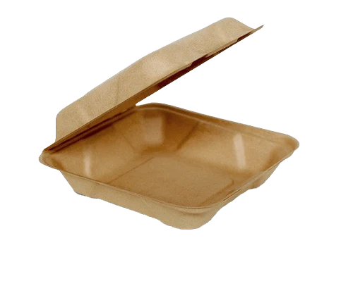 8" Bamboo Clamshell Container (200pcs/ctn)