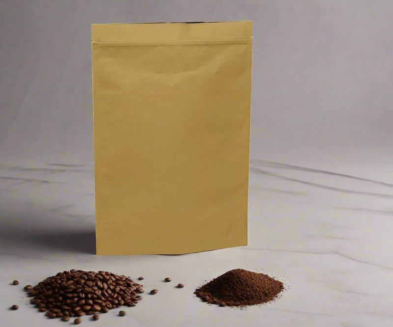 Kraft 1000g Coffee Pouch Brown (250pcs/ctn) - Wholesale Compostable Bags & Pouches | ZenPacks