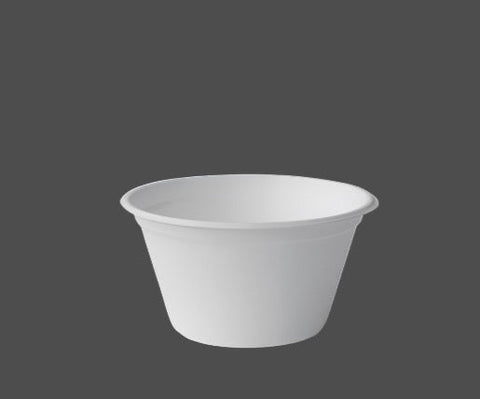 340ml White Sugarcane Round Containers (500pcs/ctn) - Wholesale Compostable Containers | ZenPacks