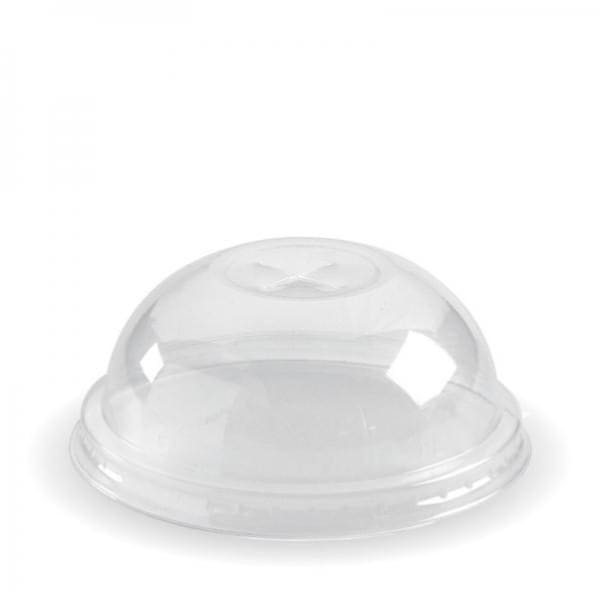 60-250ml Clear Dome Lid - No Hole (76mm) (1000pcs/ctn) - Wholesale Compostable Lids | ZenPacks