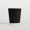 8oz Ripple Wrap Coffee Cup - Black (500pcs/ctn) - Wholesale Compostable Cups | ZenPacks