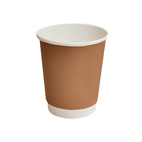 8oz Double Wall Coffee Cups (500pcs/ctn) - Wholesale Compostable Cups | ZenPacks