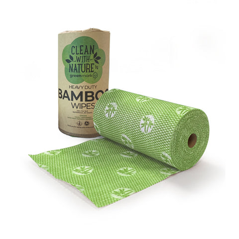 Bamboo Heavy Duty Wipes Green 6 rolls/ctn - Wholesale Compostable Cleaning & Hygiene | ZenPacks