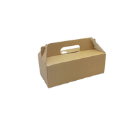 Brown kraft pack and carry catering box