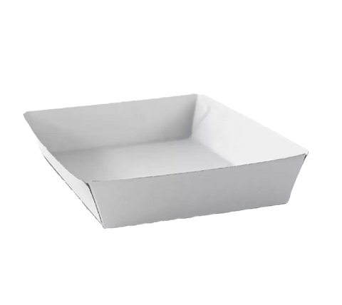 white corrugated kraft tray medium