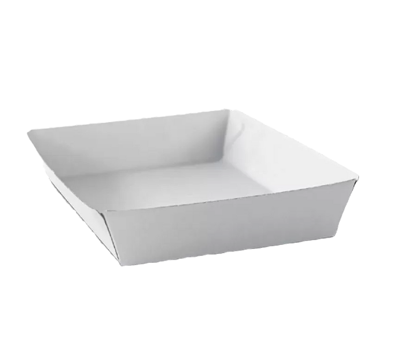 white corrugated kraft tray medium
