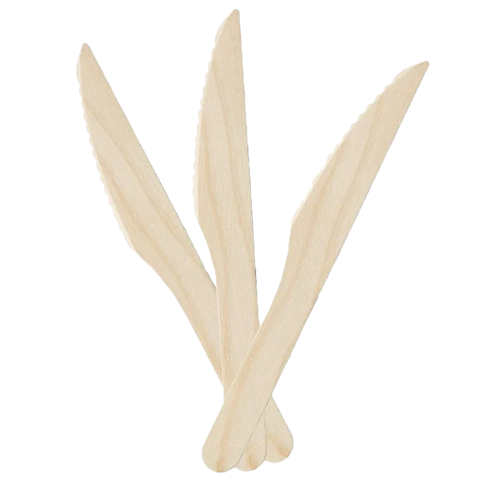 Disposable eco wooden knives
