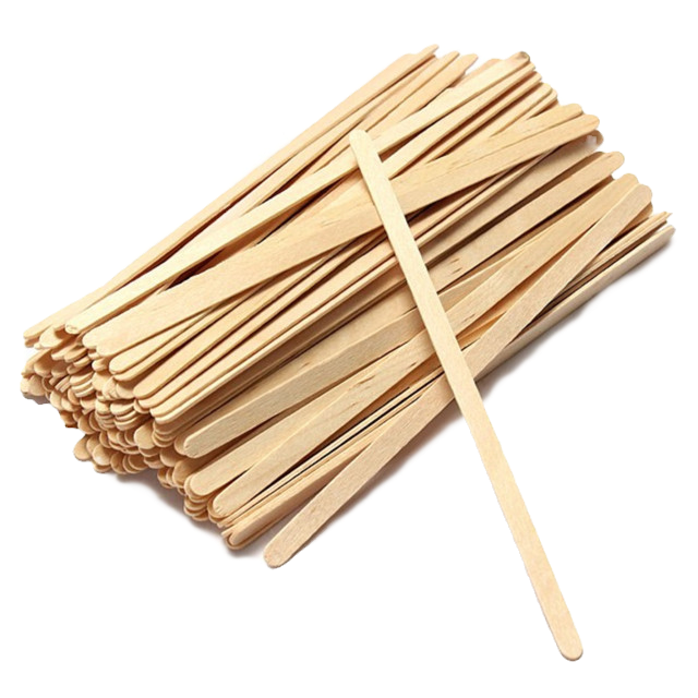 Disposable wooden coffee stirrer bundle