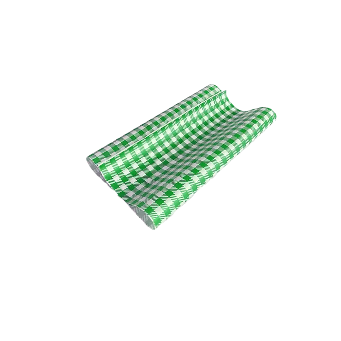 Gingham Printed Greaseproof Paper - Green 190 x 300 mm (200pcs/ctn)