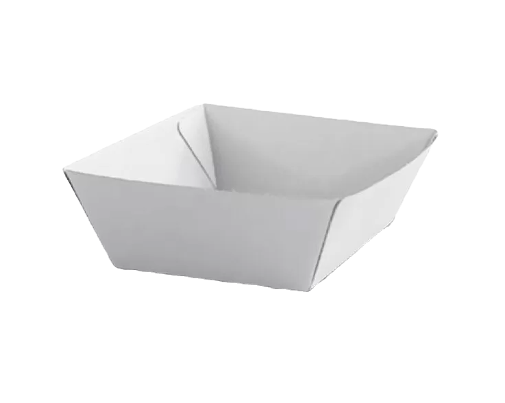 white corrugated kraft tray small
