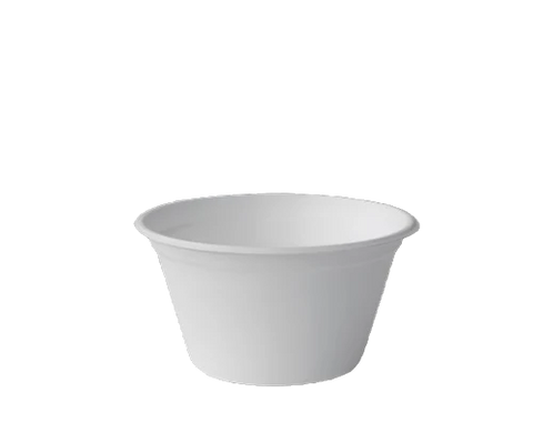 340ml White Sugarcane Round Containers