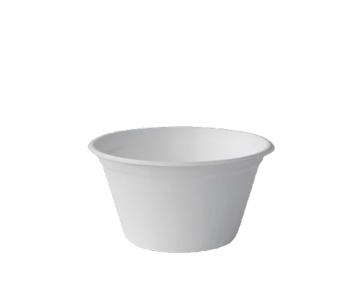 340ml White Sugarcane Round Containers