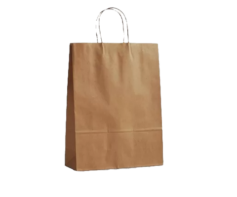 brown kraft bag with twisted handle in medium size
