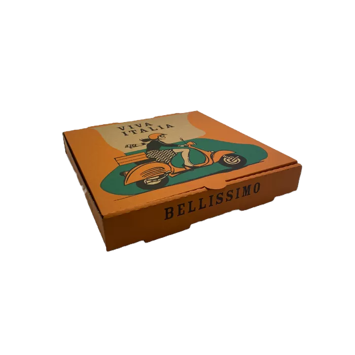 Printed brown pizza box 11 inches