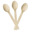 Disposable eco wooden spoons