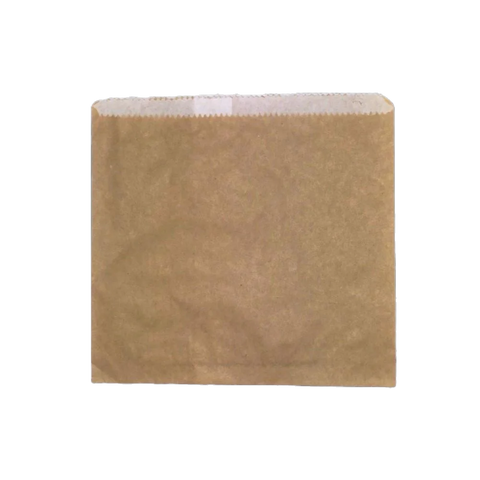 Brown Square Greaseproof Bags - 1/2