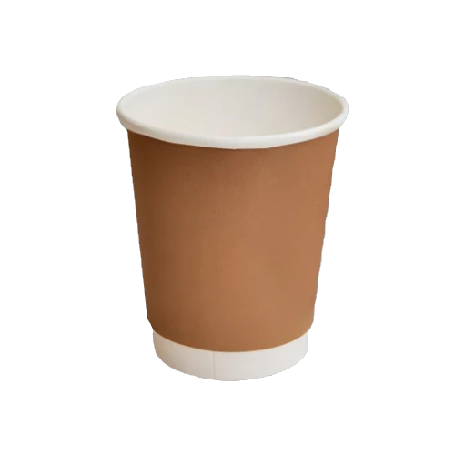 Brown 8oz Double Wall Coffee Cups