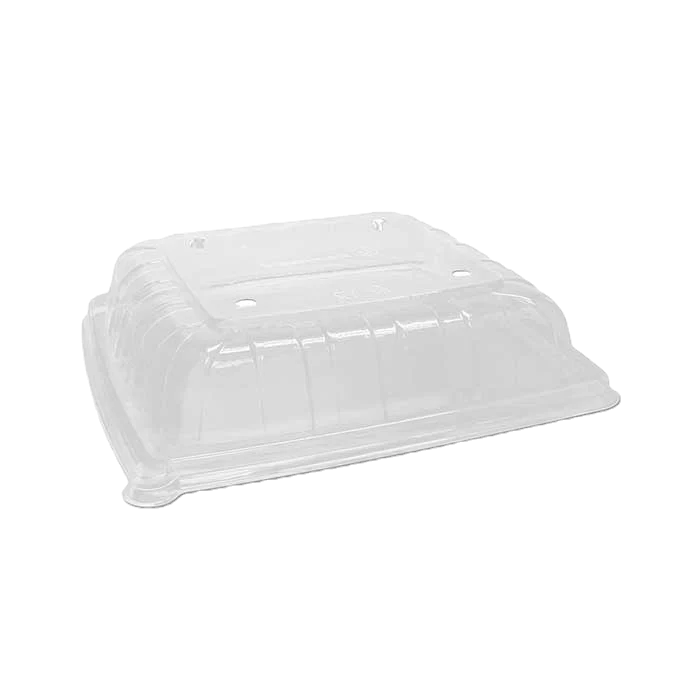 RPET Anti-Fog Lid For Sugarcane Platter - Small (100pcs/ctn)