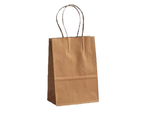 brown kraft bag with twisted handle in baby size