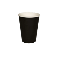 Black 12oz Single Wall Coffee Cups