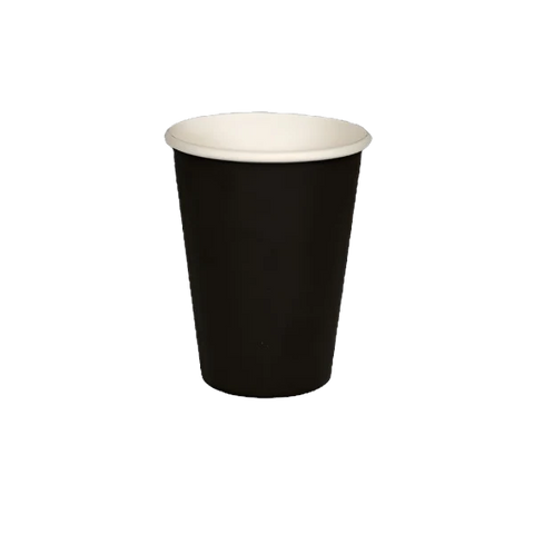 Black 12oz Single Wall Coffee Cups