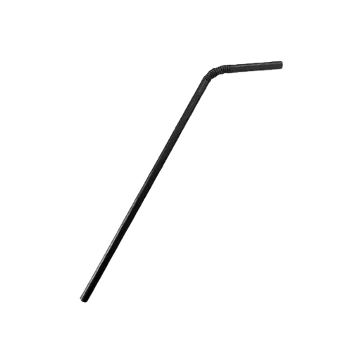 Paper straw flexi black