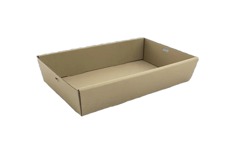 medium rectangle catering Kraft brown tray