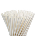 White paper straws bundle