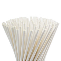 White paper straws bundle