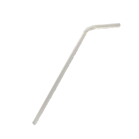 Paper straw flexi white