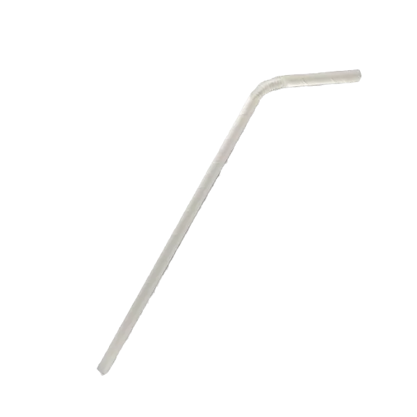 Paper straw flexi white