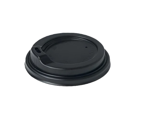 Black 12oz PS Coffee Sipper Lids - 90mm