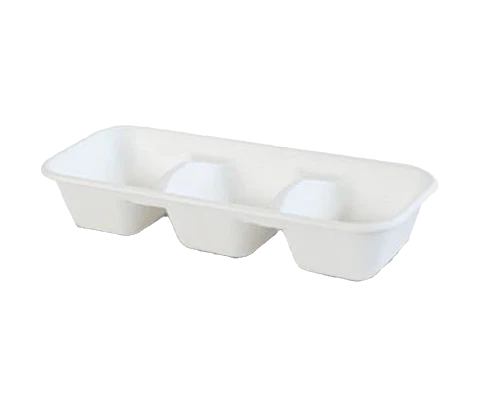 Sugarcane Tray - 3 Compartment (300pcs/ctn)