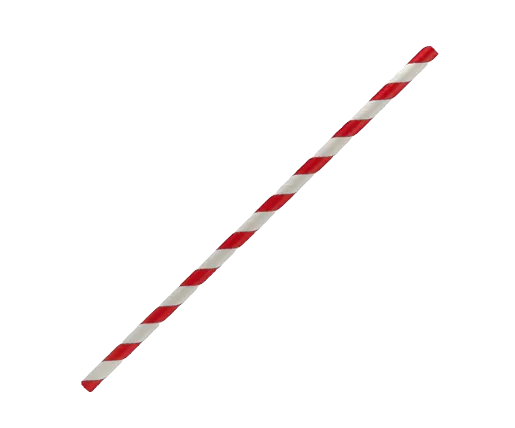 paper straw regular with red stripes