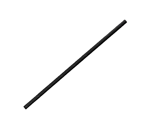 paper straw regular in black
