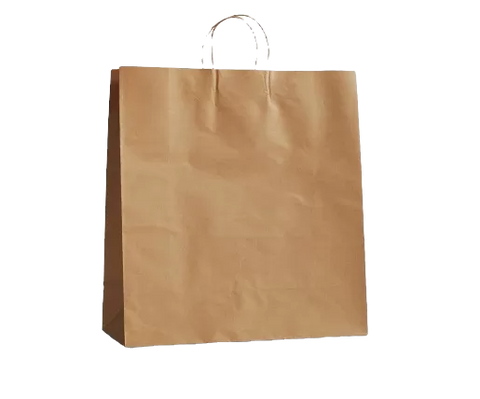 brown kraft paper bag with twisted handle large size
