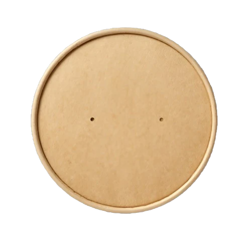 Kraft Paper Soup & Ice-Cream Bowl Lids - Fits 26/32oz (500pcs/ctn)