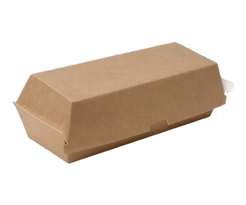 Cardboard Takeaway Clamshell Container Hot Dog Box