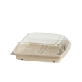 RPET Anti-Fog Lid For Sugarcane Platter - Medium (100pcs/ctn)