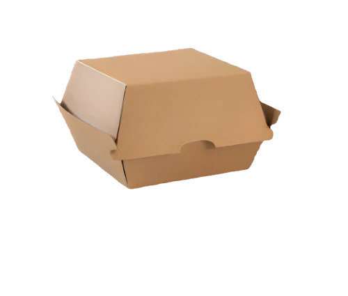 brown kraft corrugated high burger box