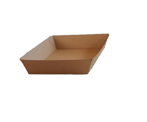 Brown Corrugated Kraft Tray - Large