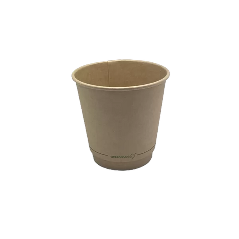 Bamboo Aqueous Coated Double Wall Cup - 8oz/90mm (500pcs/ctn) - Wholesale Compostable Cups | ZenPacks