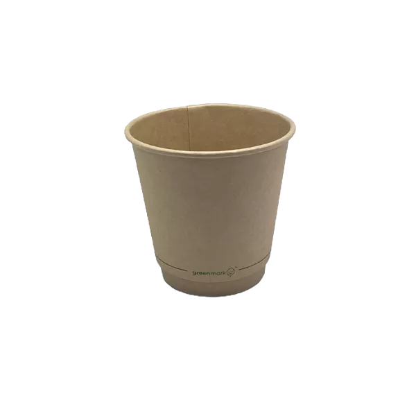 Bamboo Aqueous Coated Double Wall Cup - 8oz/90mm (500pcs/ctn)