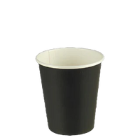 Black 6oz Single Wall Coffee Cups